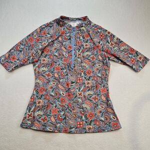 Boden Floral‎ Patterned Women's Swim Top Size 10